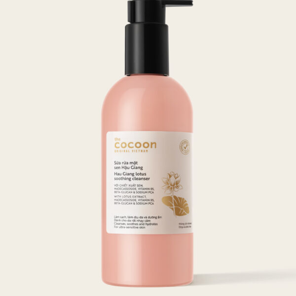 Sữa Rửa Mặt Cocoon Sen Hậu Giang Làm Dịu Da Nhạy Cảm 310ml