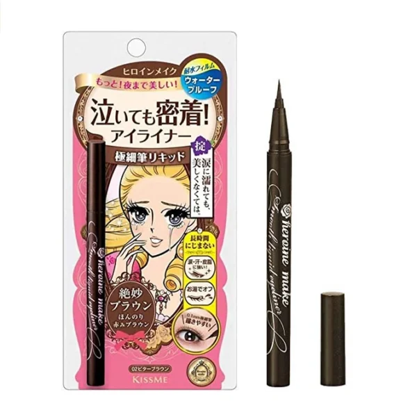 Kiss Me Heroine Eyeliner bất bại chống nước mắt chống lem hoàn hảo